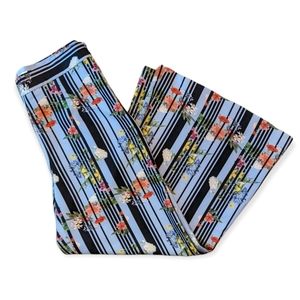 *SOLD* Wide Leg Pants LENA GABRIELLE Bird and Floral Stripe ❤️‍🔥